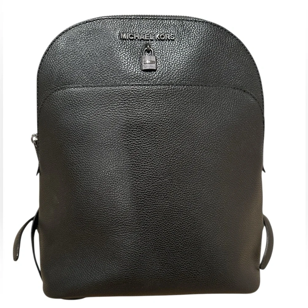 MICHAEL Michael Kors Adele Black Pebbled Leather Backpack