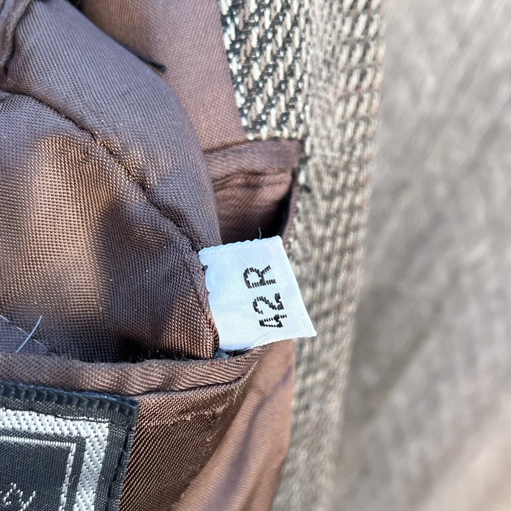 *Vintage Dior | Two Button Wool Glen Plaid Blazer Size 42R