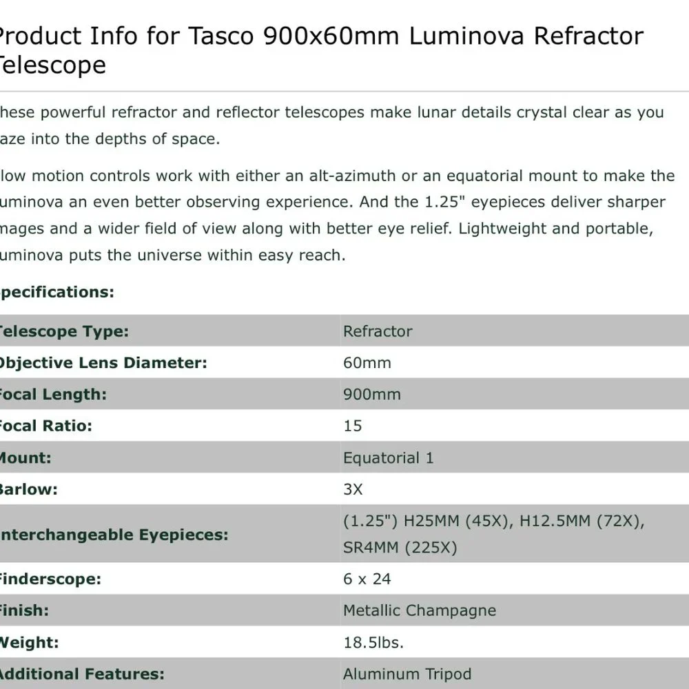 Tasco telescope 900x60