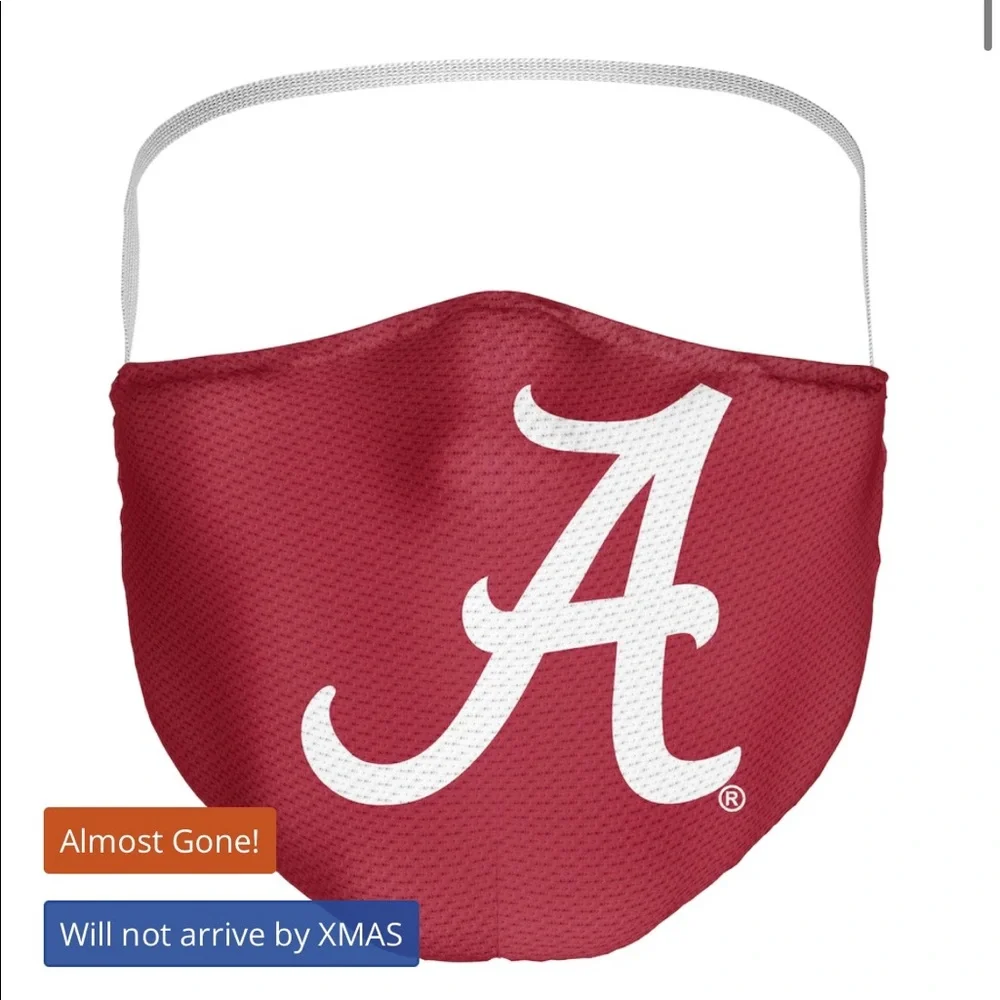 Alabama Crimson Tide Facemasks set of three brand new NCAA fanatics