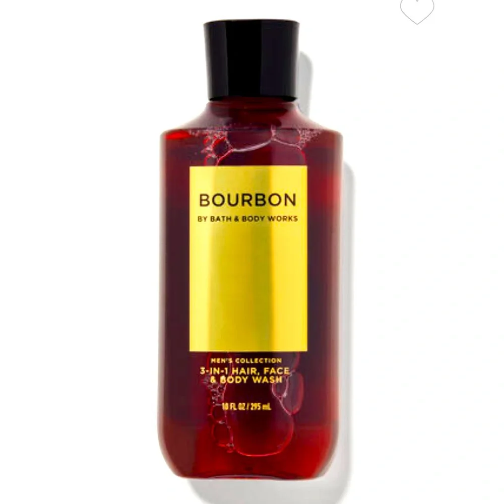 NWT Bourbon Mens Bath & Body Works 3-in-1 Face, Hair & Body-wash