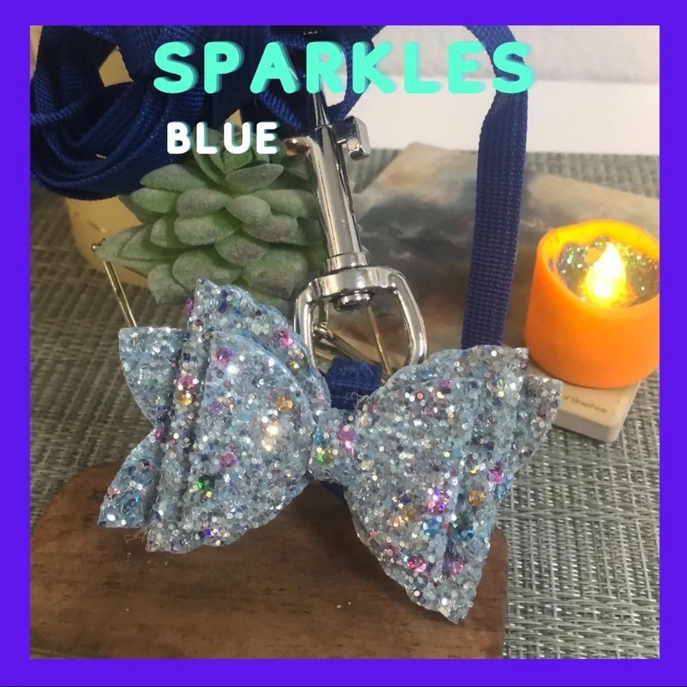 #14 Dog Leash and Detachable Bow Set in Sparkles🐾