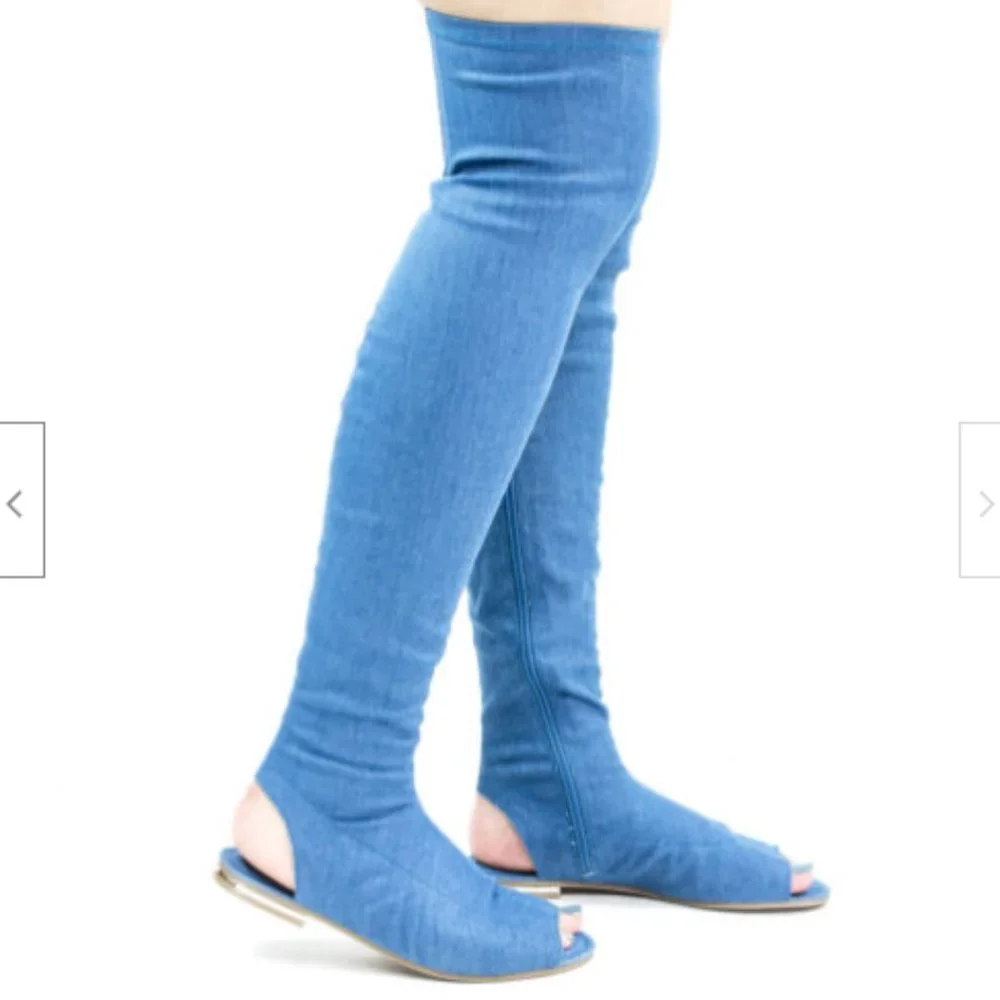Women’s Bamboo Knee Flat Boots (66)
