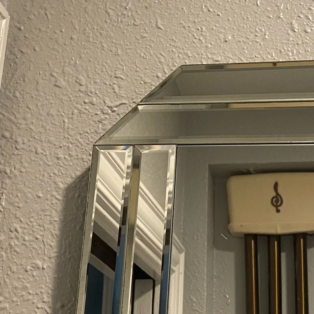 Home Interiors Retired Modern beveled Chelsey Mirror wall Decor