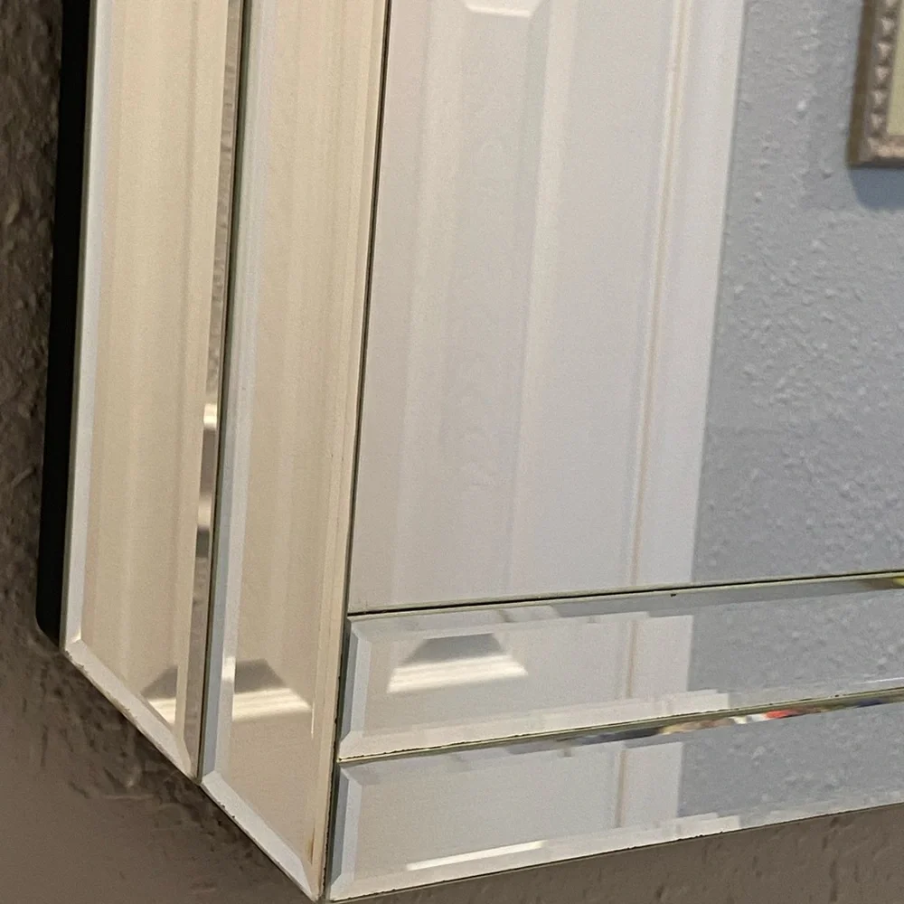Home Interiors Retired Modern beveled Chelsey Mirror wall Decor