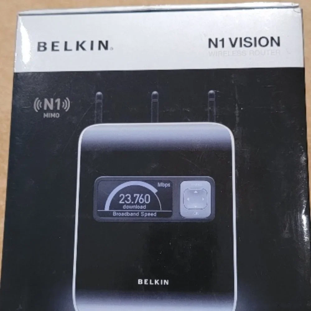 Belkin N1 Vision Wireless MIMO Router #F5D8232-4 COOL Screen
