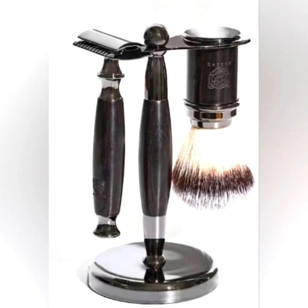 WLDOHO Gift Set Razor, Brush, Shaving Stand