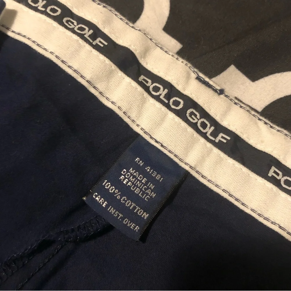 Polo Golf Ralph Lauren Pants Men's 42 x 32 Pleated Front Navy Blue Classic Golf