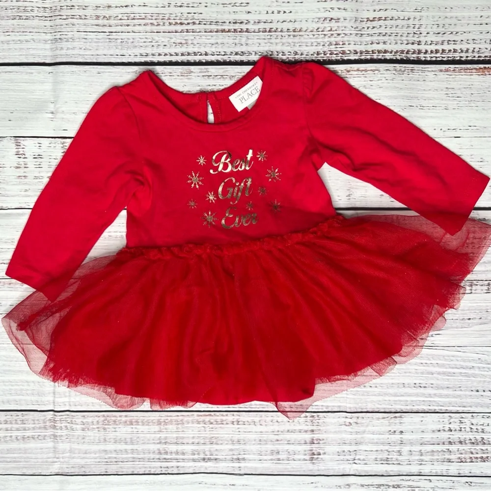 The Children’s Place Best Gift Ever Christmas Tutu Dress