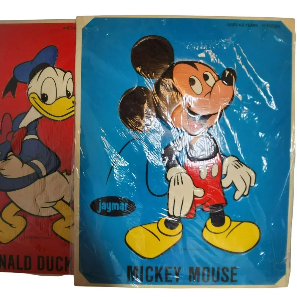Vintage 1960s Jaymar Puzzles Mickey Mouse & Donald Duck
