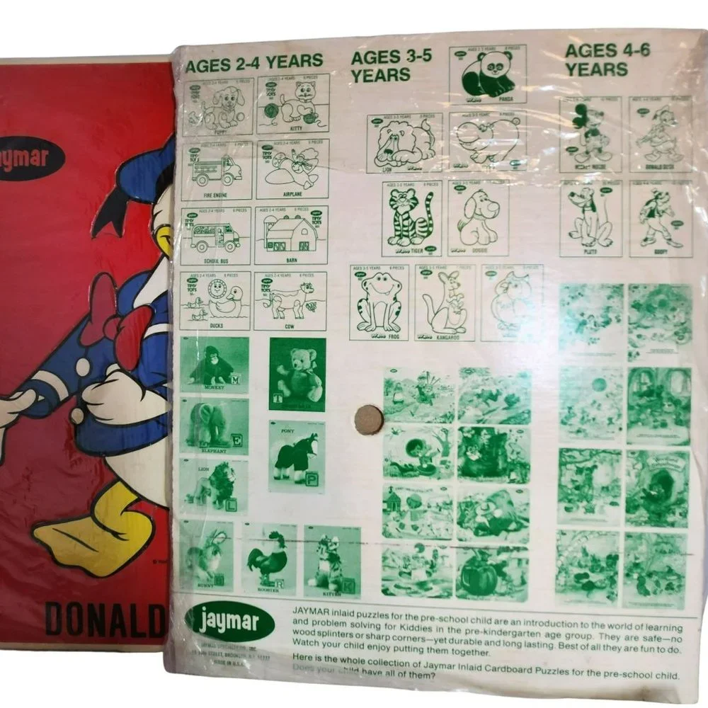 Vintage 1960s Jaymar Puzzles Mickey Mouse & Donald Duck