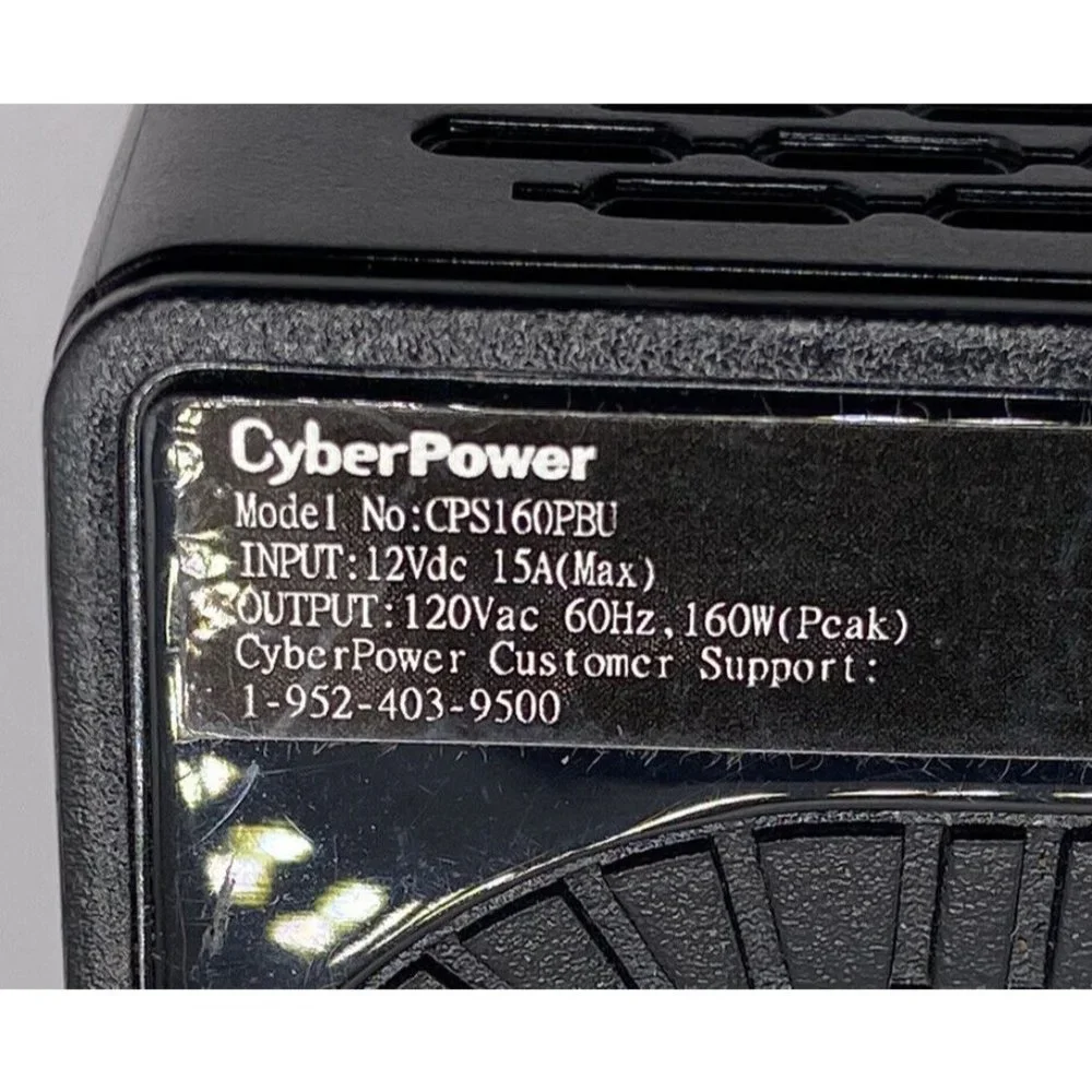 Cyber Power 120 Watt Peak 2 In 1 Mobile Power Inverter A/C USB Other Chargers To