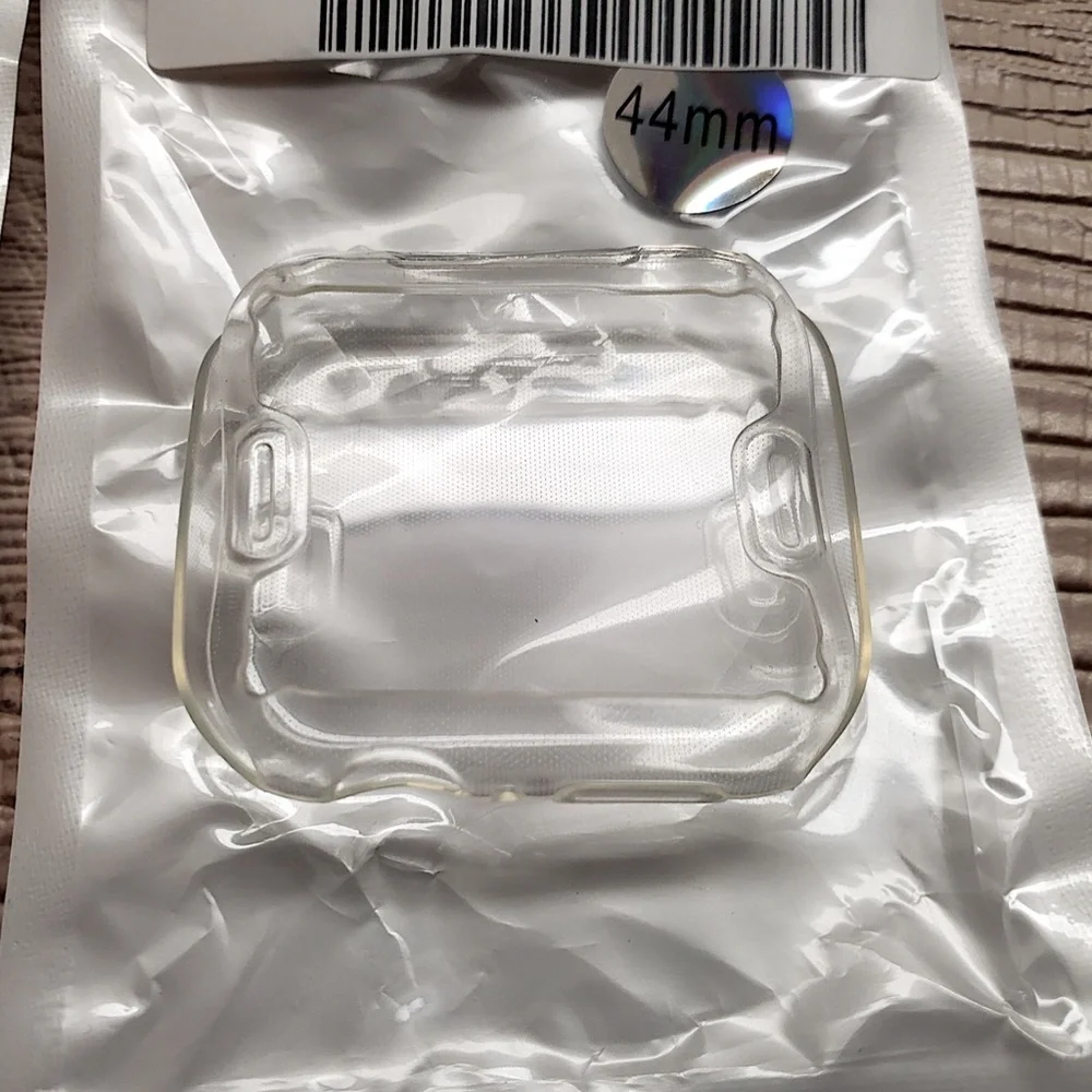 New Quality Flexible Clear Apple Series 4/5/6 Bumper Case + Screen Cover 44mm
