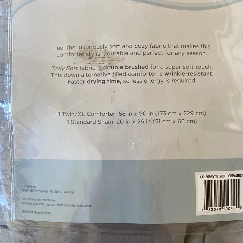 Truly Soft Everyday twin gray xl