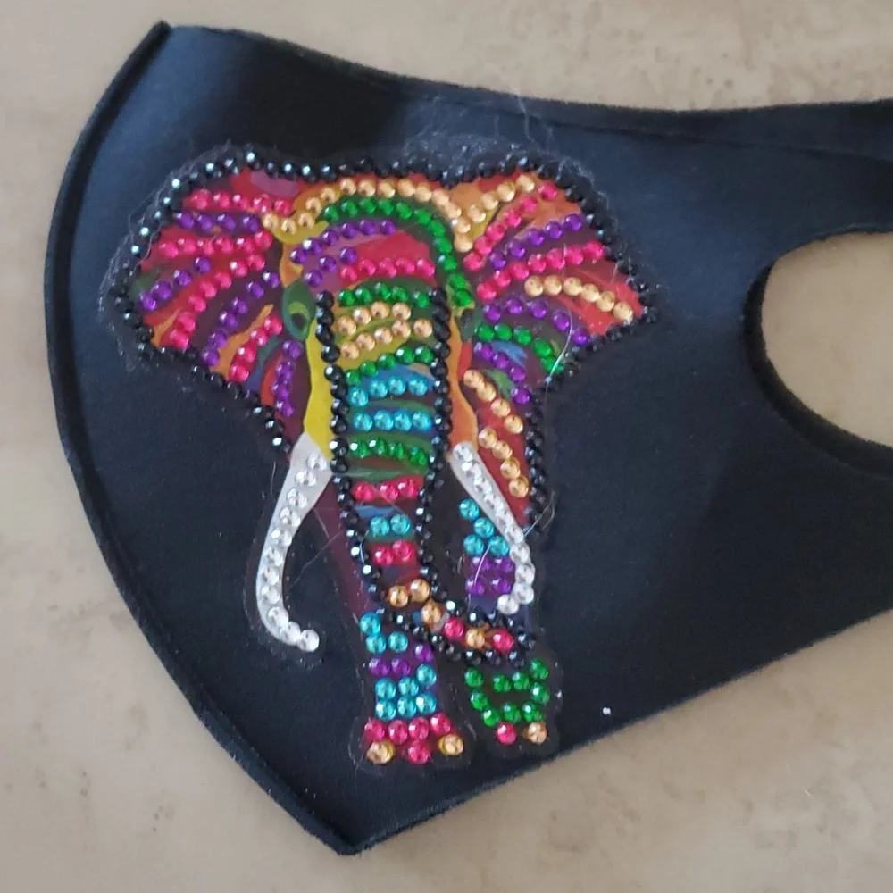 Elephant Jeweled Facemask nwot