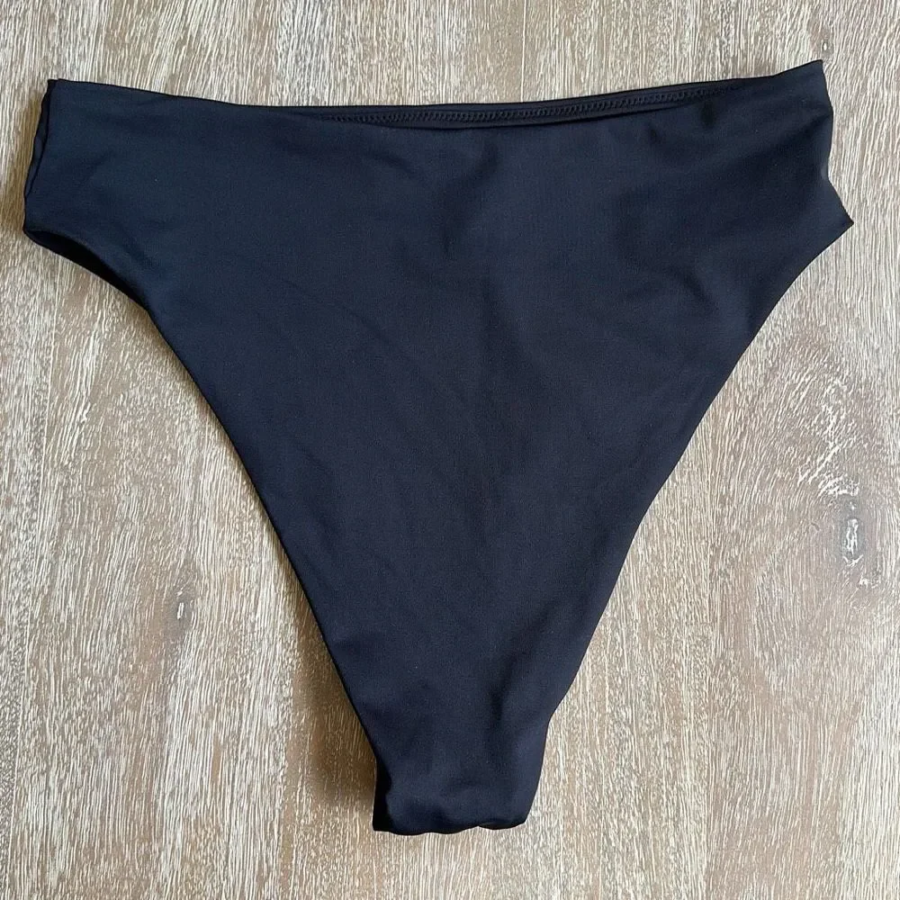 SKIMS Signature Swim Mid Waist Bottom Onyx