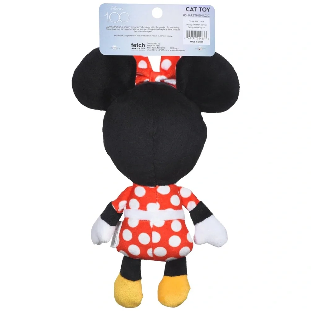Disney for Pets Minnie Mouse Kitty Cat Kicker Stuffed Toy with Catnip, 9in New