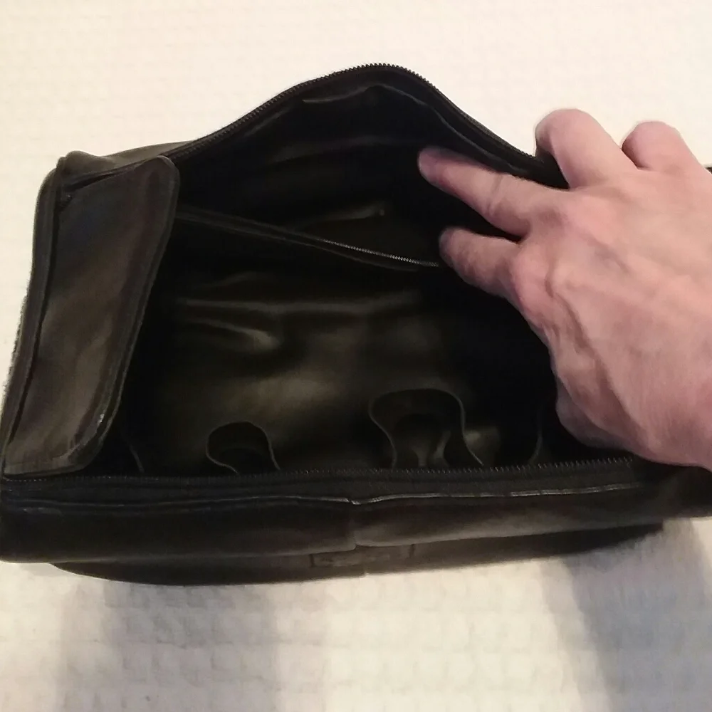 Guess black leather