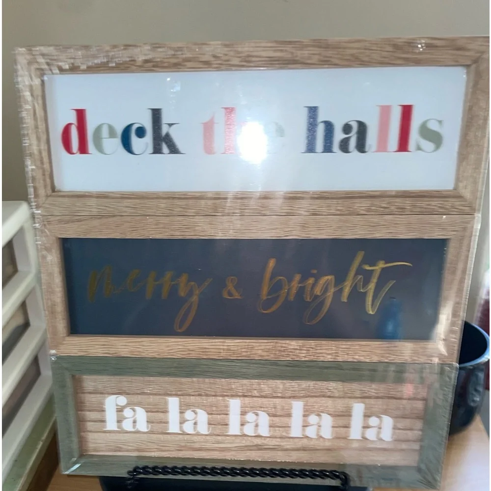 Target Christmas Holiday Wooden Signs