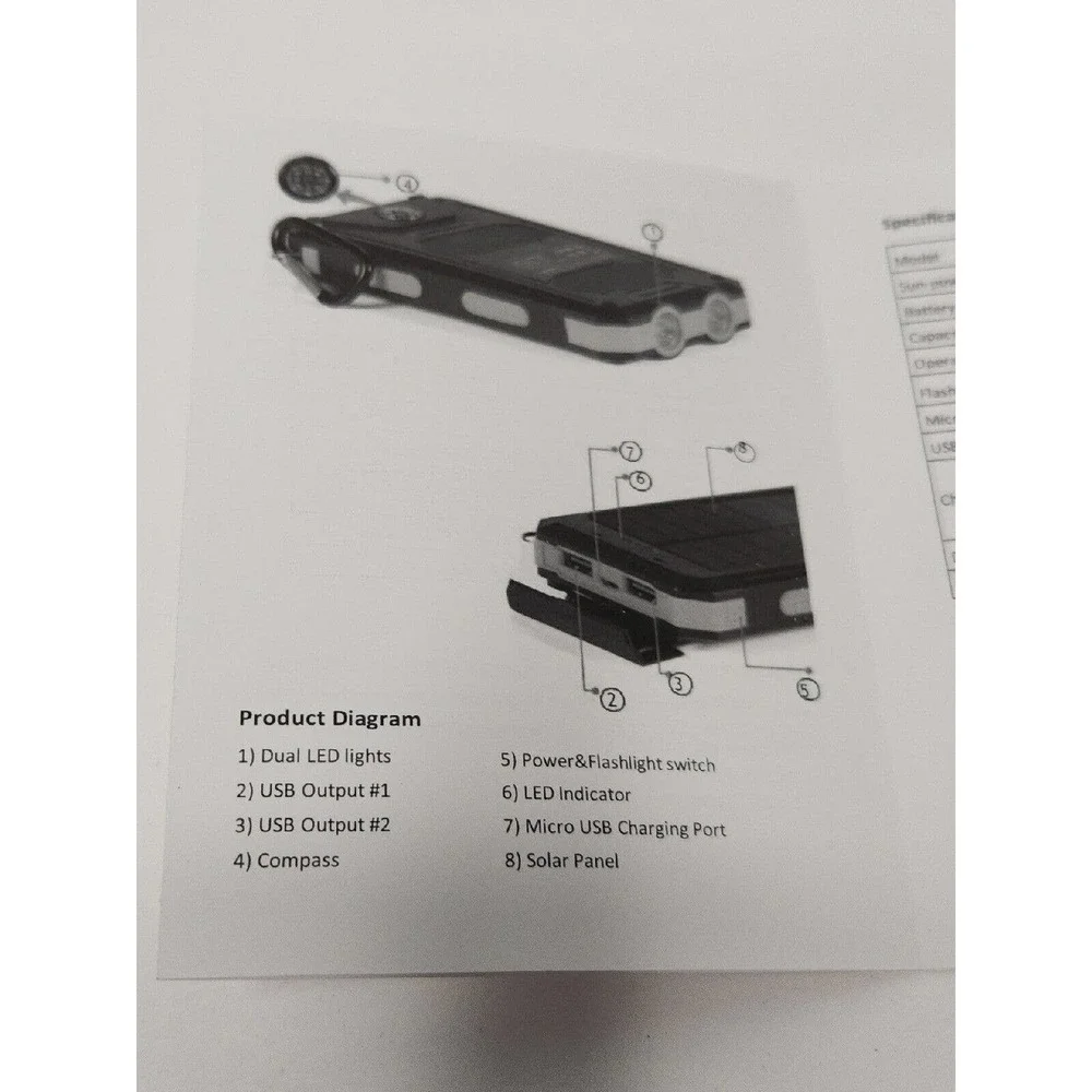 Unbranded 20000mah solar