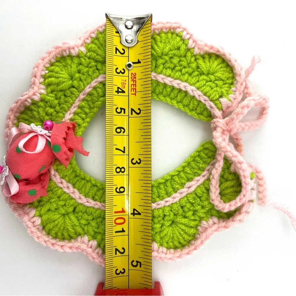 Handmade crocheted pet collar