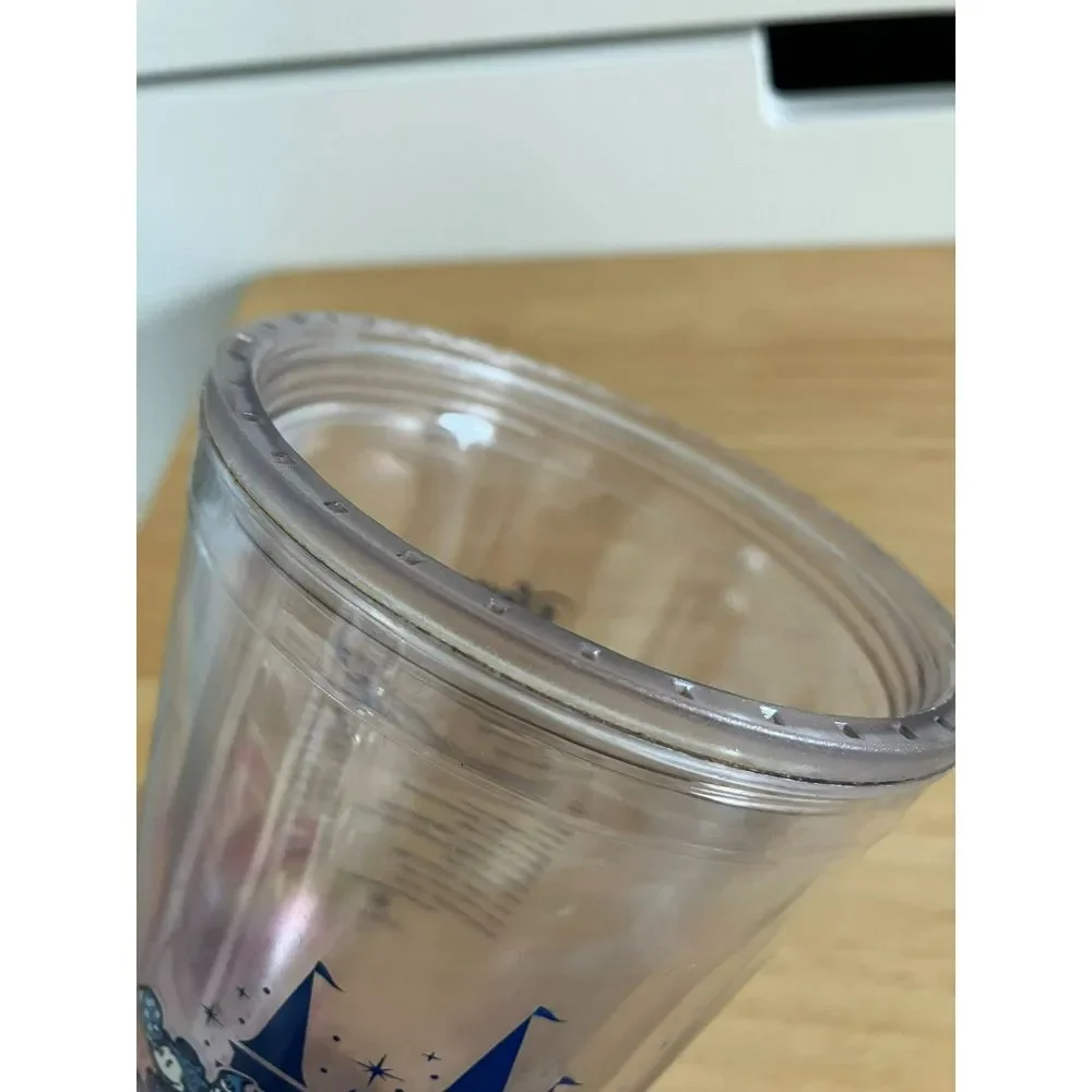 Disney Parks Cast Member Tradition Built by Characters Tumbler Cup USED RARE