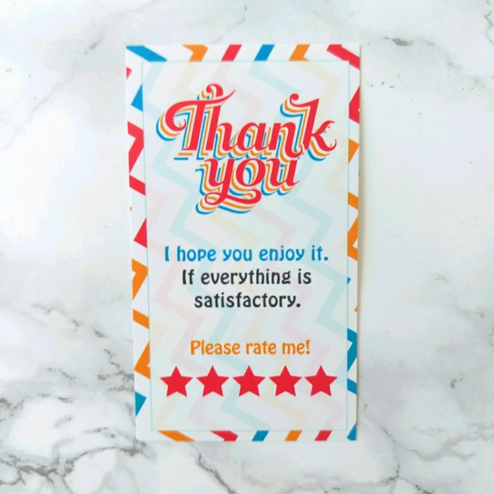 100 Thank You Cards insert business card