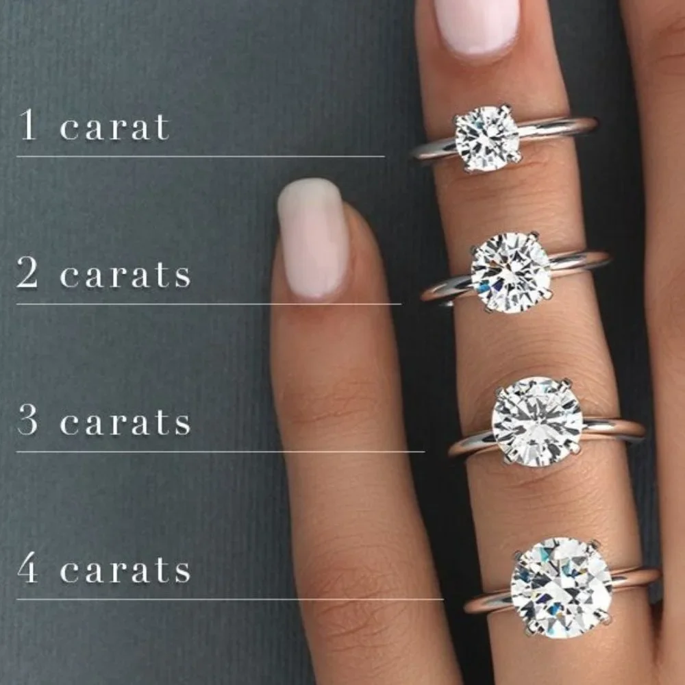 Certified 2.8 ct. t.w. Moissanite Diamond Three Stone Engagement Ring NEW