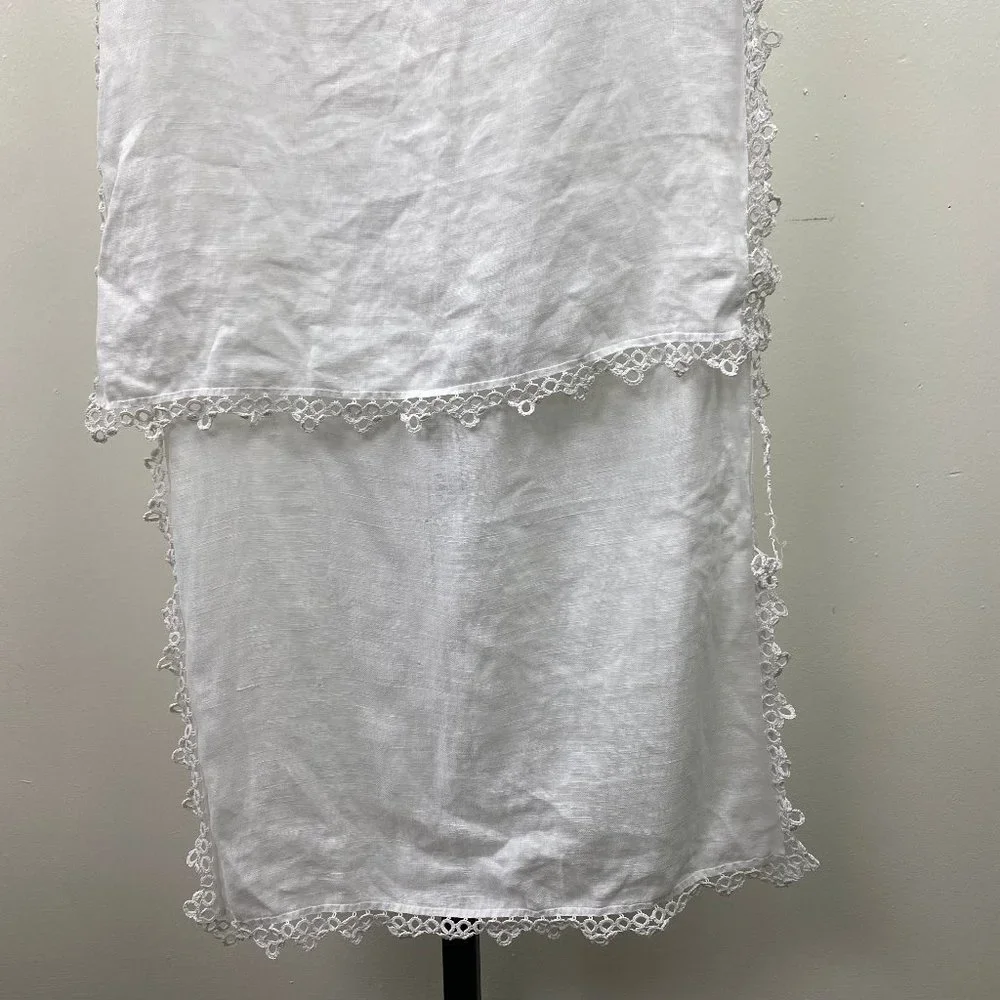 Vintage Pair Crochet Trim Table Runners Various Sizes