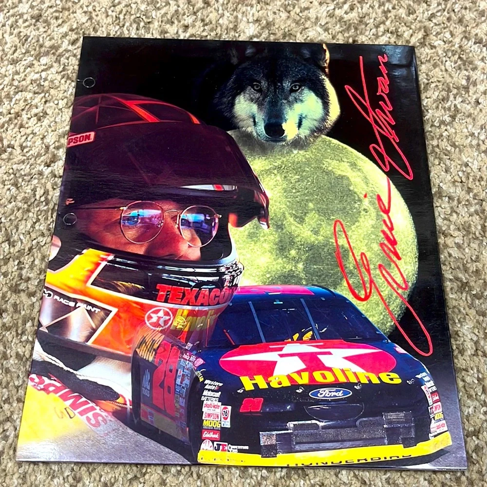 Vintage 90s NASCAR Ernie Irvan folder