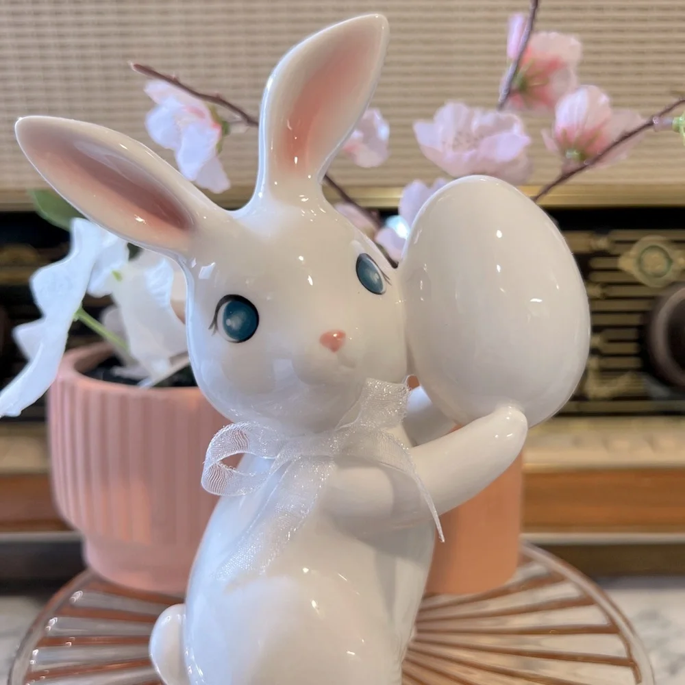 ✨NEW🐰Target Spritz 2023 Ceramic Easter Bunny Bunnies Figurine SET🌷