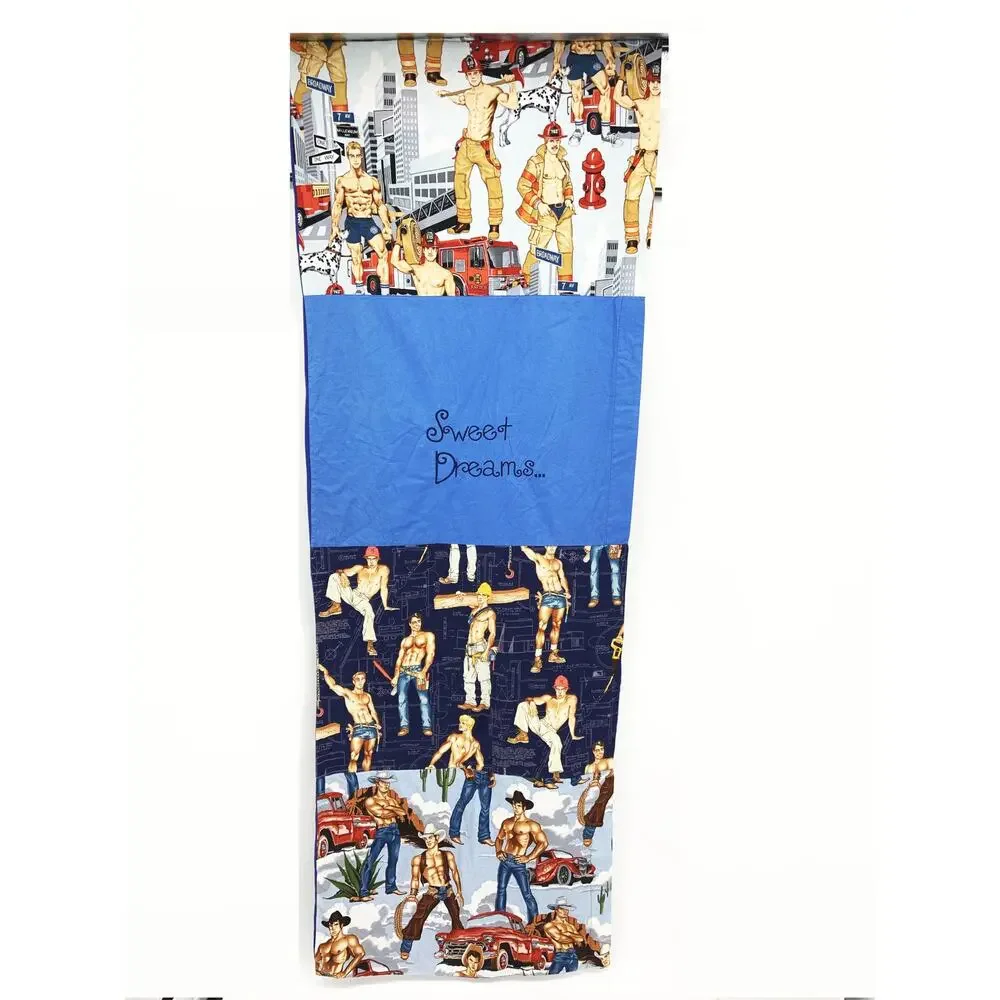 Pride YMCA Bed Runner Cowboy Construction Worker Fireman 80
