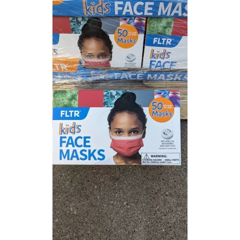 New! - FLTR Kids Face Mask 6 Boxes 300 Masks FREE SHIPPING!!!