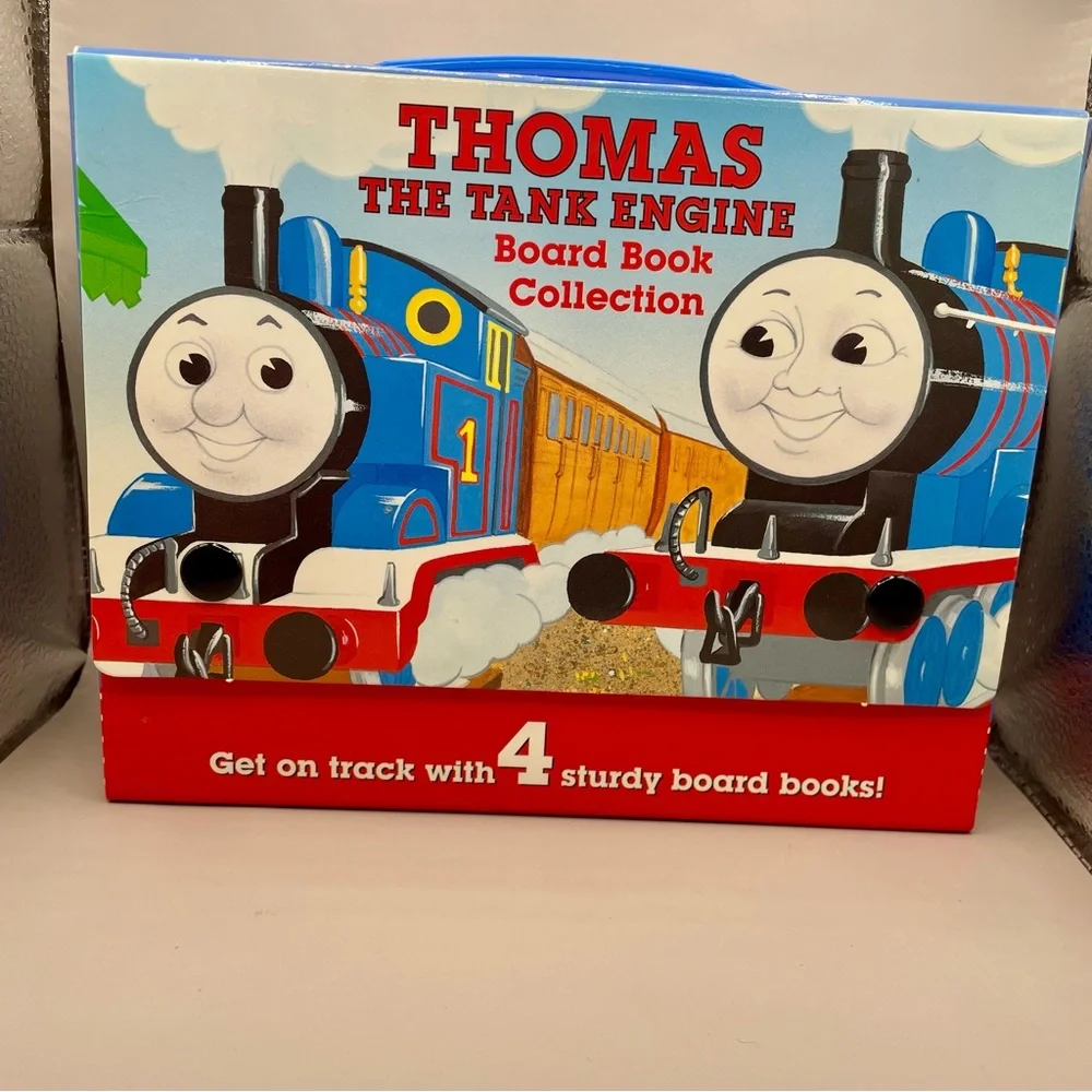 Vintage Thomas the train take along box of 4 board books for your toddler.