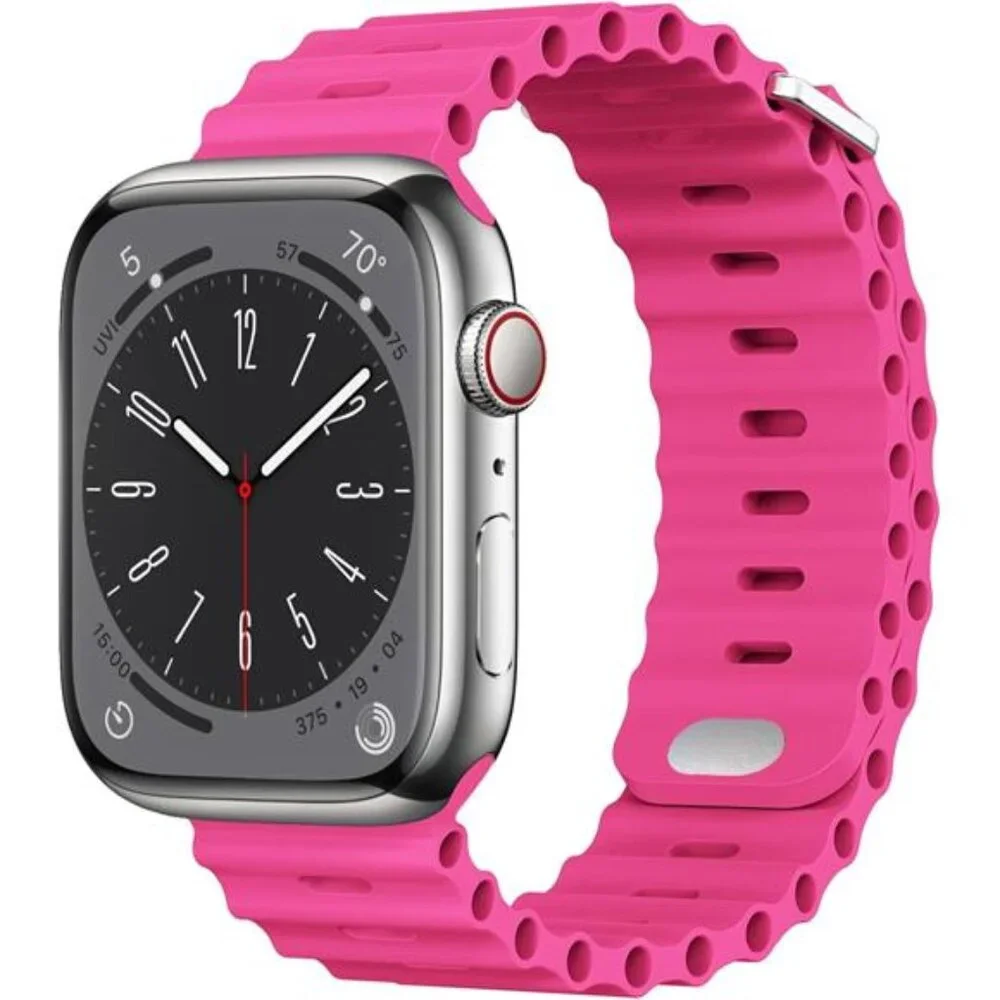 Sport Soft Silicone Compatible with Apple Watch Ocean Band Wristband Ultra 9 8 7