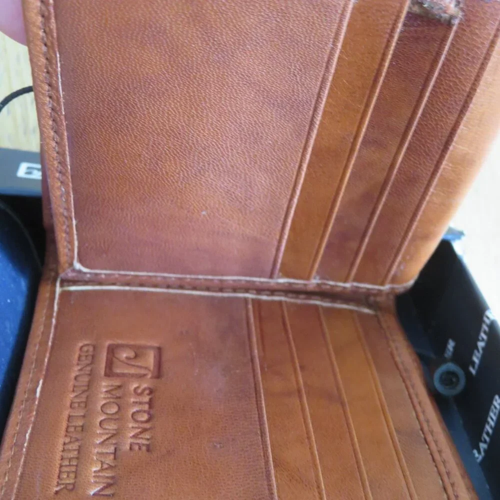 Stone Mountain Full Grain Leather Men's Wallet with RFID protection 12 card slot
