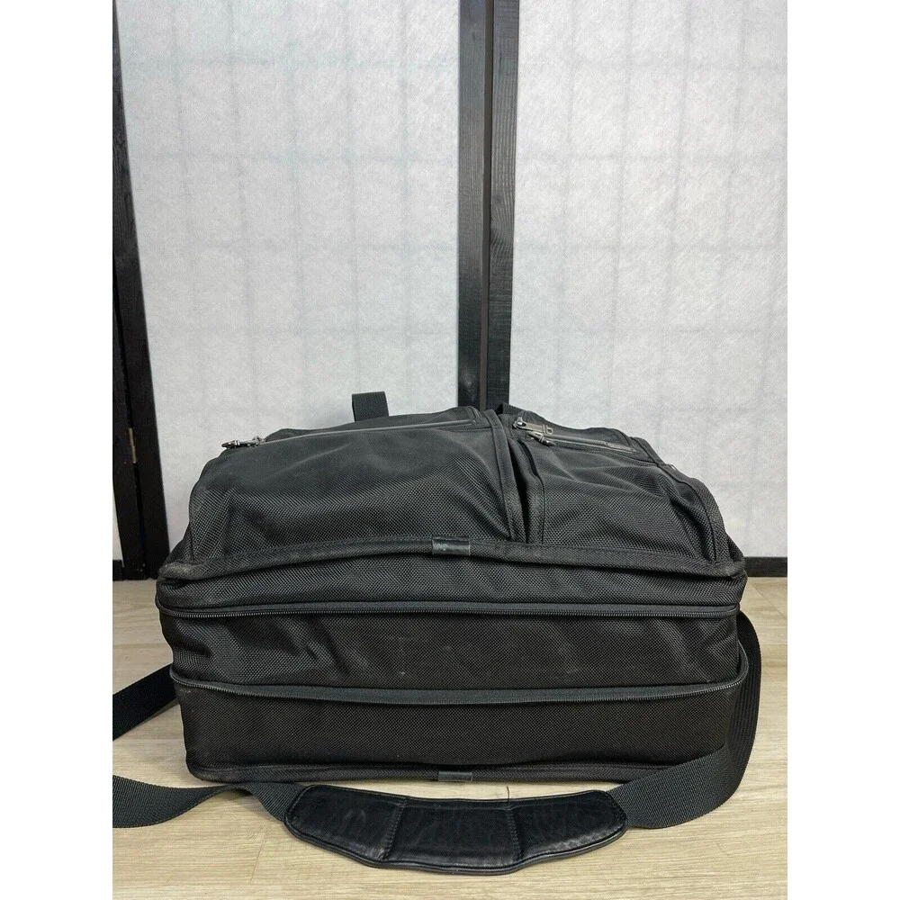 TUMI Black Ballistic Nylon Expandable Laptop Bag