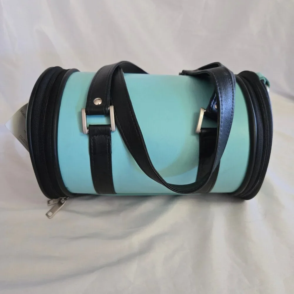NWT Petote Aqua Blue ' Madison ' Pet Carrier 10.5 x 7'' x 6.5'' USA Made