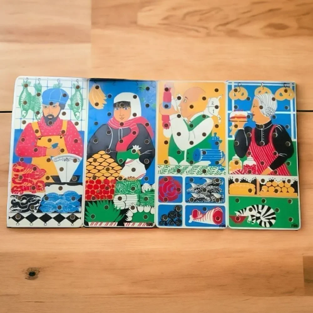 VINTAGE 1980s Swedish Color and Counting Children’s Board Game by Fiig