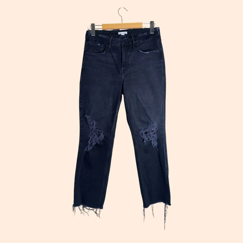 Good American Icon Distressed Jeans