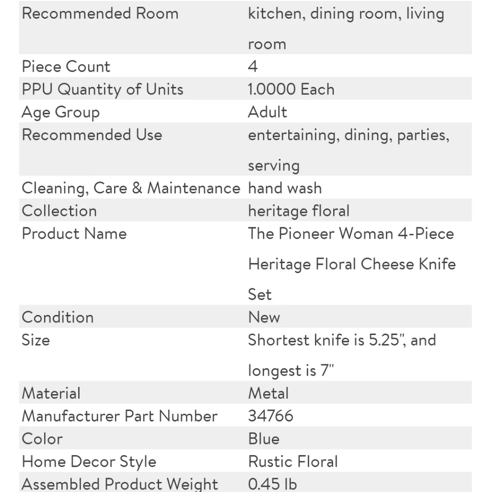 The Pioneer Woman nwt 4pc