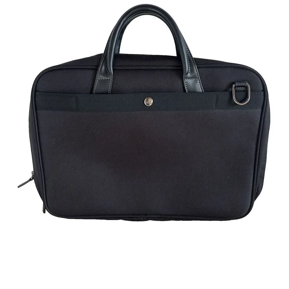 Ace Aramis Men Black Nylon Laptop Business Bag Top Handle NEW No Shoulder Strap