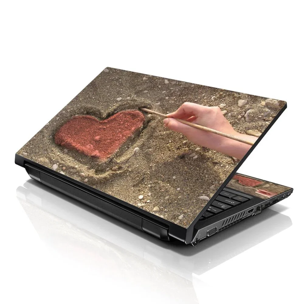 LSS 15.6 & 17.3 Inches Laptop Notebook Skin Sticker Decal - Red Heart in Hand