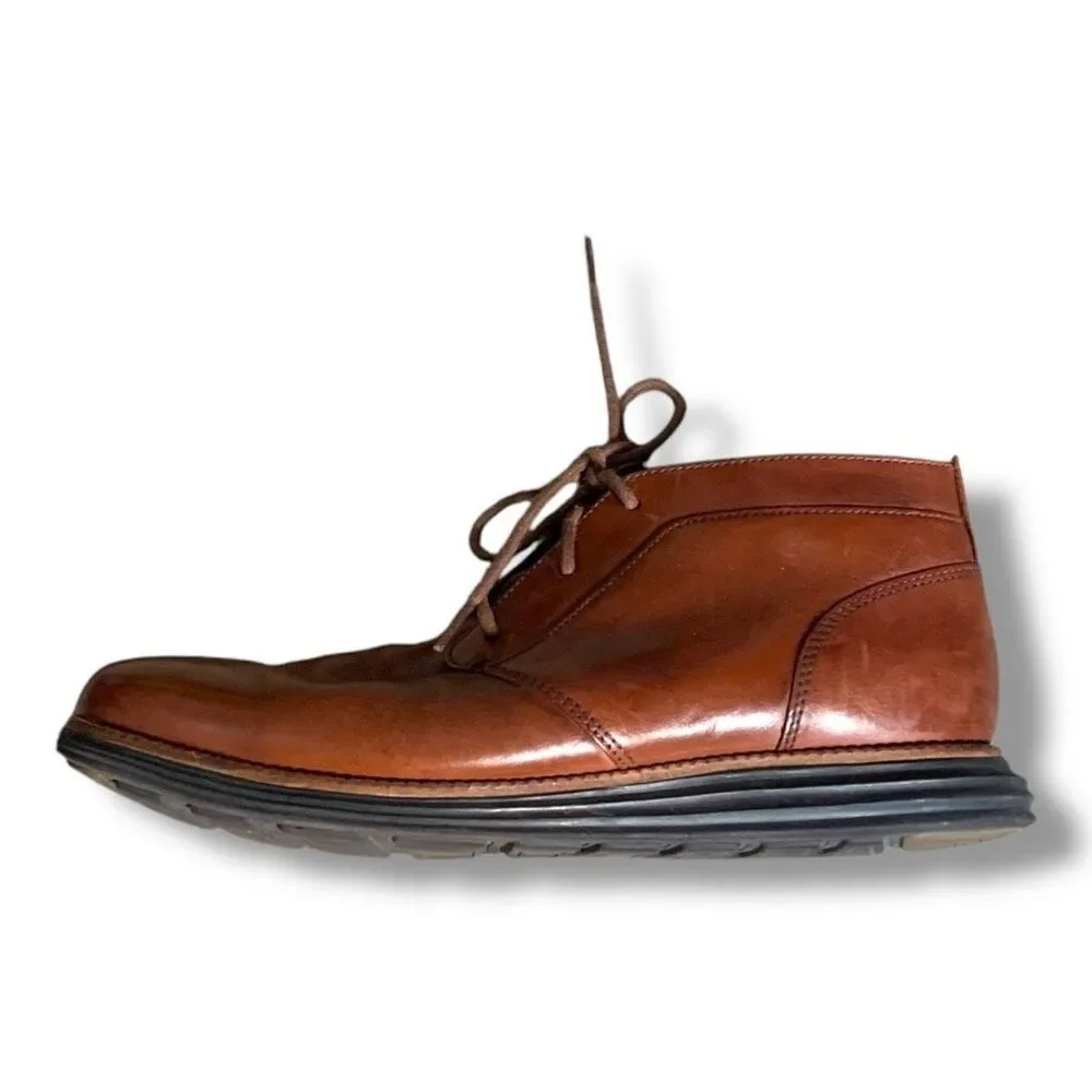 Cole Haan Men’s Original Grand Chukka Boots Brown Leather 8.5W Lace Up Classic