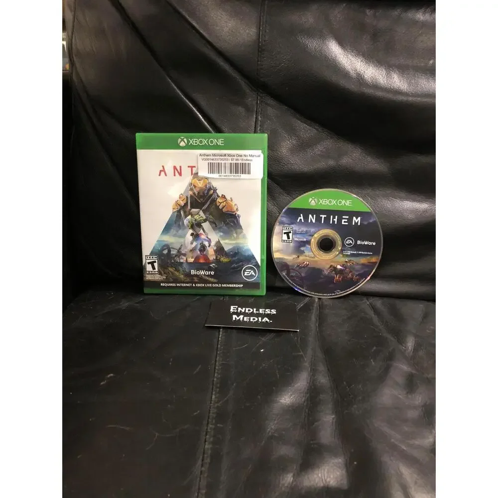 Anthem Microsoft Xbox One Item and Box Video Game