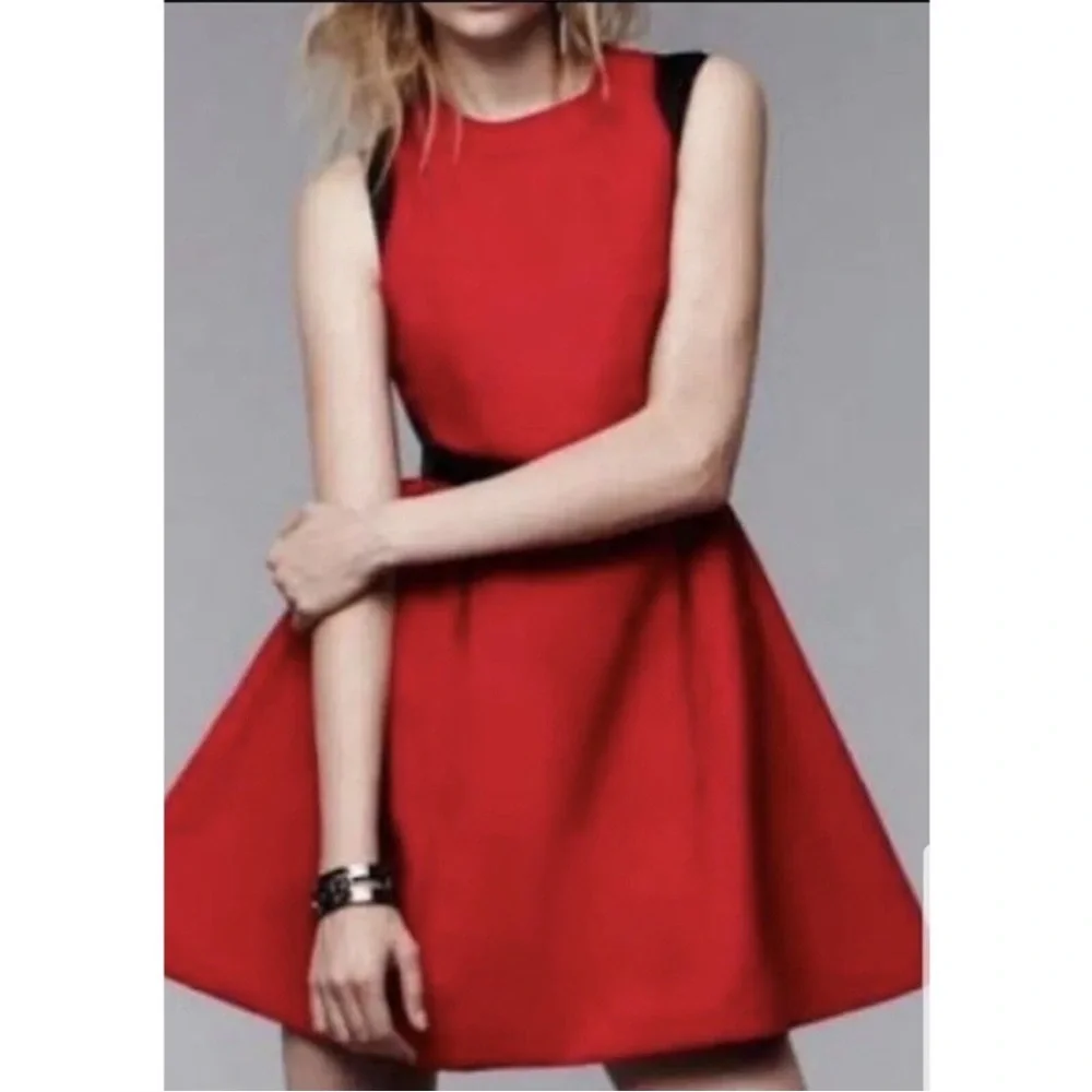 Prabal Gurung for Target Red Sleeveless Dress Black Accents Size 14