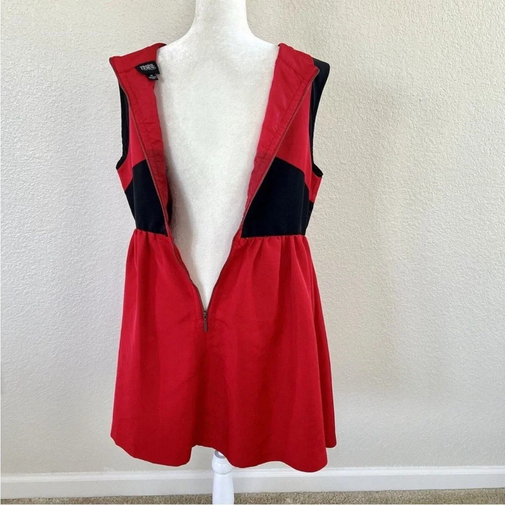 Prabal Gurung for Target Red Sleeveless Dress Black Accents Size 14