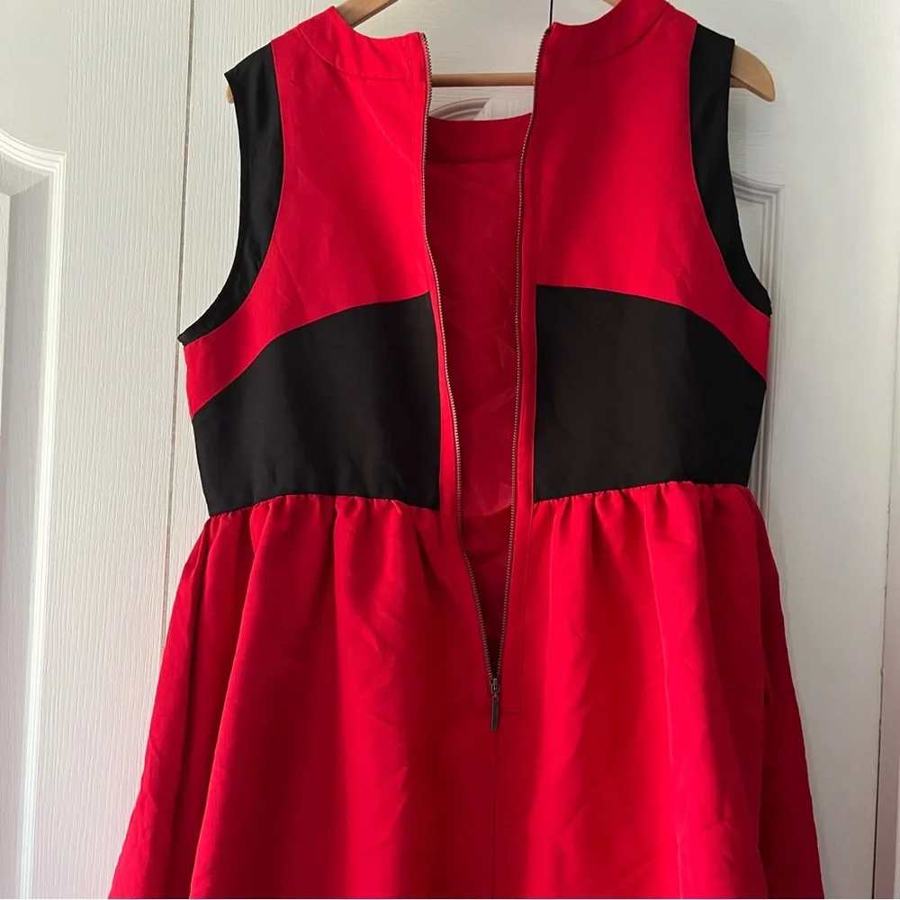 Prabal Gurung for Target Red Sleeveless Dress Black Accents Size 14