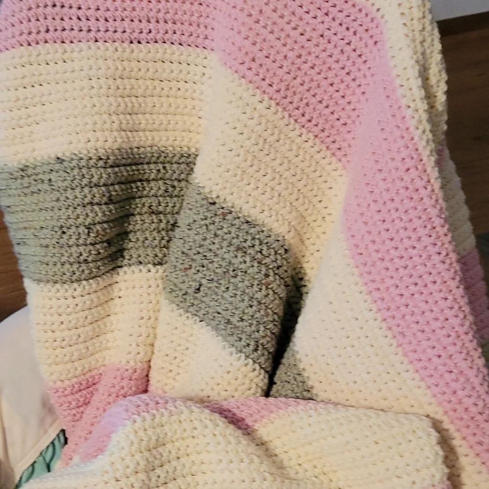 Hand Crafted Crochet Quilt New