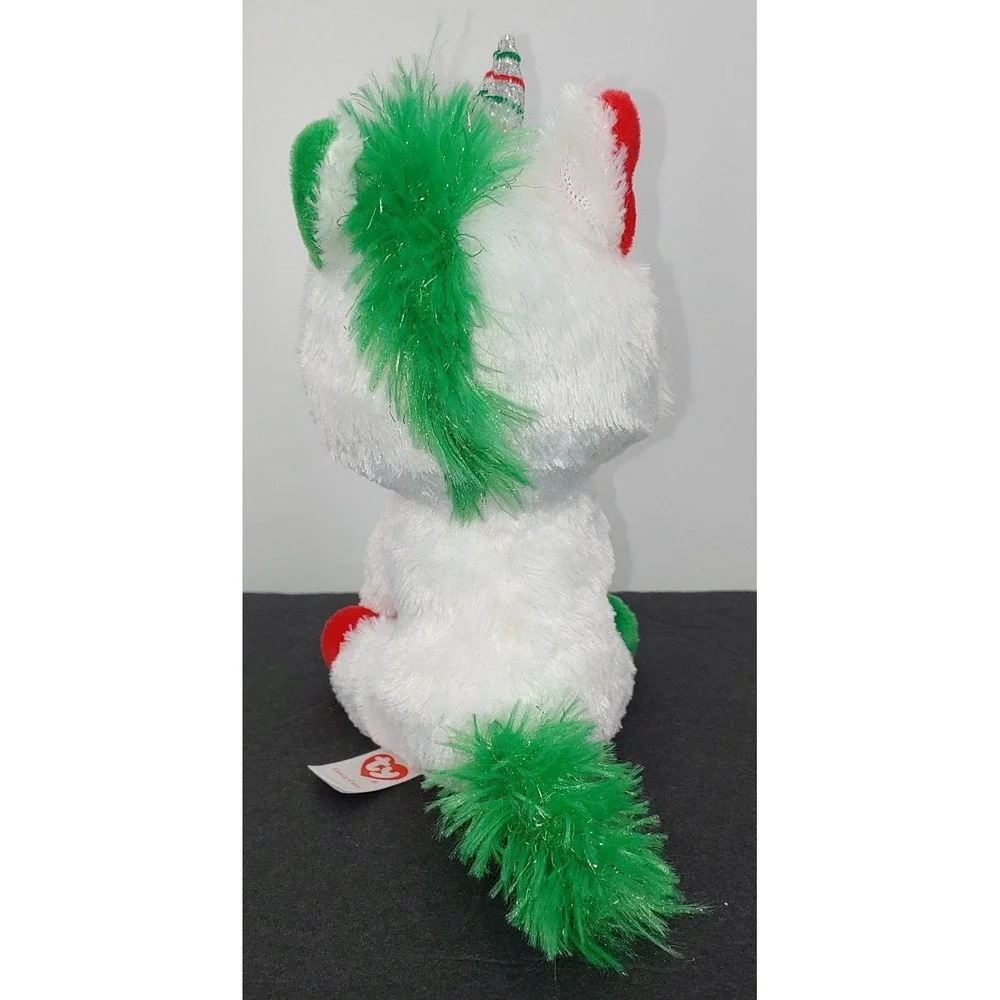 Ty Beanie Boos Candy Cane The Unicorn MAC The Mouse Missing Gingerbread Lot Of 2